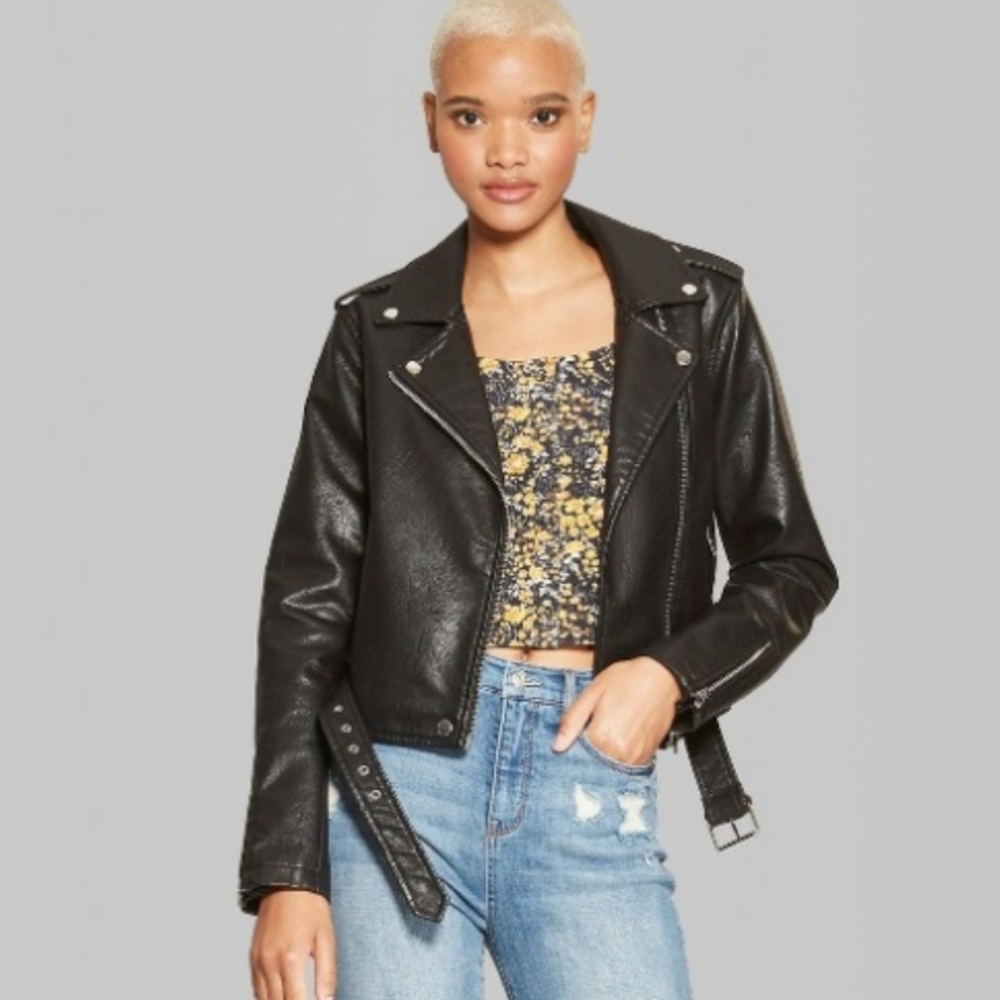 Wild Fable Faux Leather Moto Jacket
